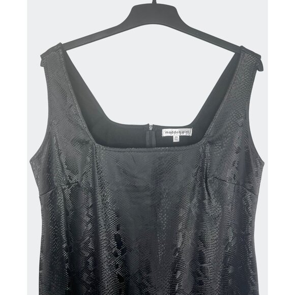 Madden Girl Black Faux Snakeskin Sleeveless Bodycon Dress 2X - Picture 12 of 14